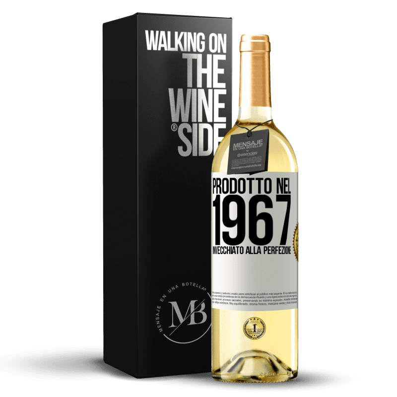 29,95 € Spedizione Gratuita | Vino bianco Edizione WHITE Prodotto nel 1967. Invecchiato alla perfezione Etichetta Bianca. Etichetta personalizzabile Vino giovane Raccogliere 2024 Verdejo