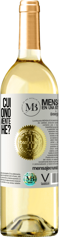 «Ho un'età in cui, se me lo dicono, ti amo automaticamente, chiedo, perché?» Edizione WHITE