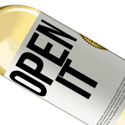 Unique & Personal Expressions. «Open it» WHITE Edition