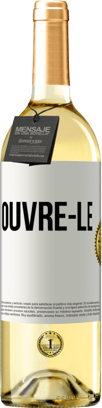 29,95 € | Vin blanc Édition WHITE Ouvre-le Étiquette Blanche. Étiquette personnalisable Vin jeune Récolte 2023 Verdejo