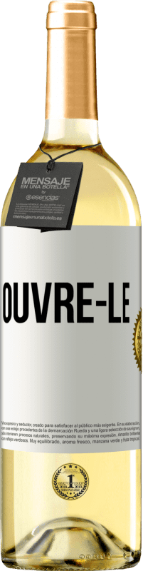 29,95 € | Vin blanc Édition WHITE Ouvre-le Étiquette Blanche. Étiquette personnalisable Vin jeune Récolte 2025 Verdejo