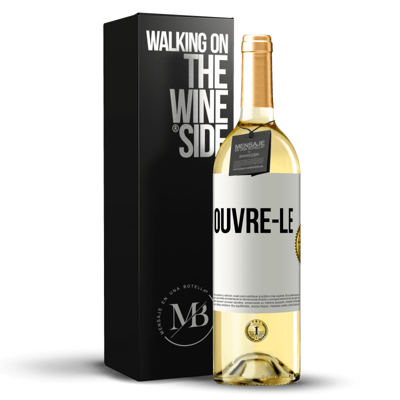 29,95 € Envoi gratuit | Vin blanc Édition WHITE Ouvre-le Étiquette Blanche. Étiquette personnalisable Vin jeune Récolte 2023 Verdejo