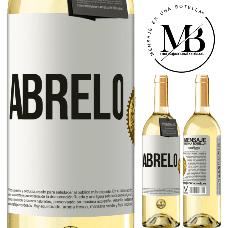 29,95 € Envoi gratuit | Vin blanc Édition WHITE L'ouvrir Étiquette Blanche. Étiquette personnalisable Vin jeune Récolte 2022 Verdejo