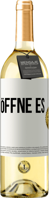 29,95 € Kostenloser Versand | Weißwein WHITE Ausgabe Öffne es Weißes Etikett. Anpassbares Etikett Junger Wein Ernte 2024 Verdejo