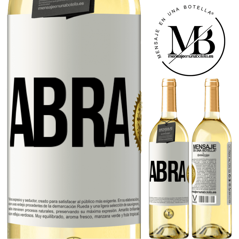 29,95 € Envio grátis | Vinho branco Edição WHITE Abra Etiqueta Branca. Etiqueta personalizável Vinho jovem Colheita 2024 Verdejo