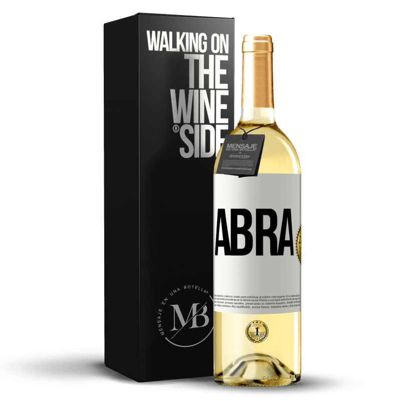 29,95 € Envio grátis | Vinho branco Edição WHITE Abra Etiqueta Branca. Etiqueta personalizável Vinho jovem Colheita 2023 Verdejo