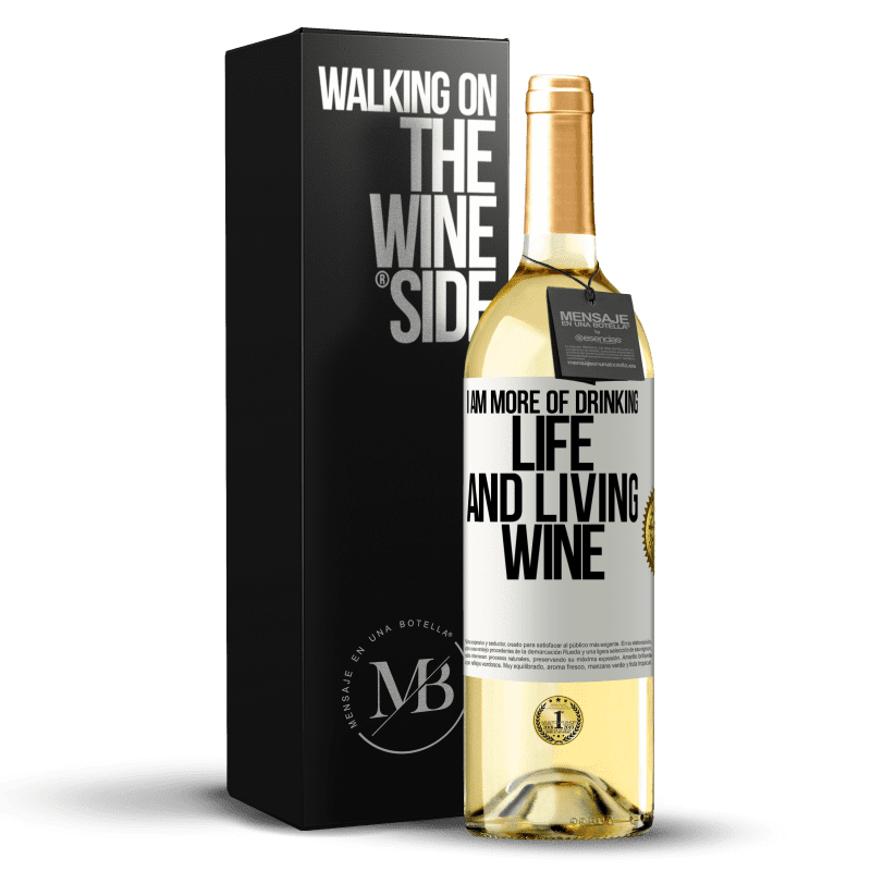 29,95 € Free Shipping | White Wine WHITE Edition I am more of drinking life and living wine White Label. Customizable label Young wine Harvest 2023 Verdejo