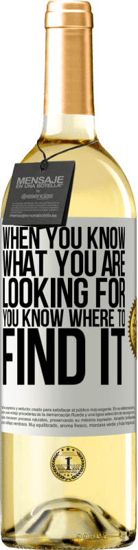 «When you know what you are looking for, you know where to find it» WHITE Edition