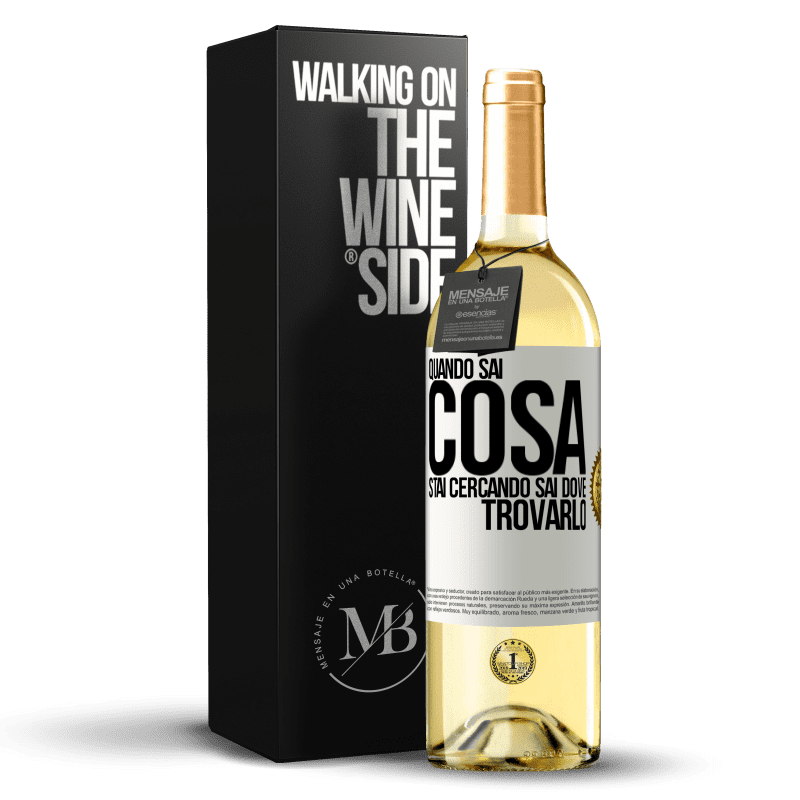 29,95 € Spedizione Gratuita | Vino bianco Edizione WHITE Quando sai cosa stai cercando, sai dove trovarlo Etichetta Bianca. Etichetta personalizzabile Vino giovane Raccogliere 2023 Verdejo