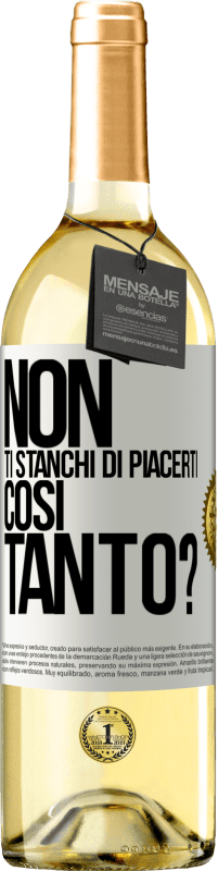 Spedizione Gratuita | Vino bianco Edizione WHITE Non ti stanchi di piacerti così tanto? Etichetta Bianca. Etichetta personalizzabile Vino giovane Raccogliere 2023 Verdejo