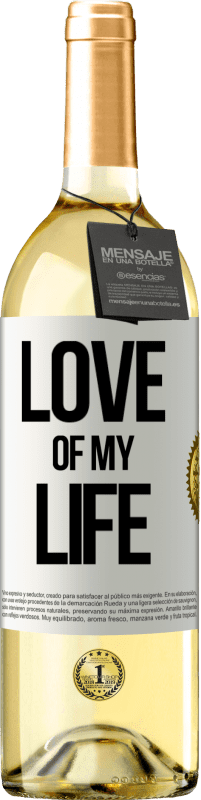 29,95 € Бесплатная доставка | Белое вино Издание WHITE Любовь моей жизни Белая этикетка. Настраиваемая этикетка Молодое вино Урожай 2023 Verdejo