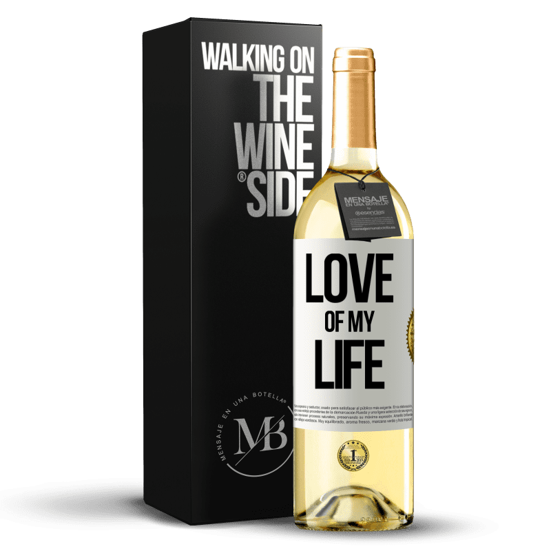 29,95 € Free Shipping | White Wine WHITE Edition Love of my life White Label. Customizable label Young wine Harvest 2023 Verdejo