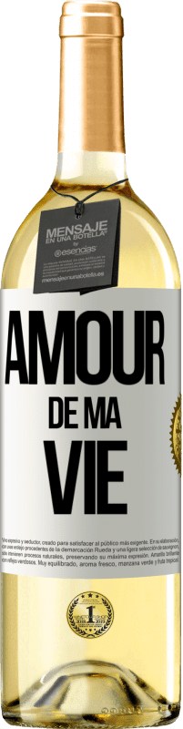 29,95 € Envoi gratuit | Vin blanc Édition WHITE Amour de ma vie Étiquette Blanche. Étiquette personnalisable Vin jeune Récolte 2024 Verdejo