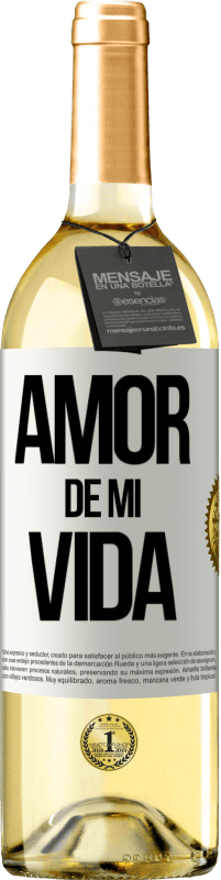 29,95 € Envío gratis | Vino Blanco Edición WHITE Amor de mi vida Etiqueta Blanca. Etiqueta personalizable Vino joven Cosecha 2023 Verdejo
