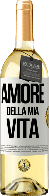 29,95 € Spedizione Gratuita | Vino bianco Edizione WHITE Amore della mia vita Etichetta Bianca. Etichetta personalizzabile Vino giovane Raccogliere 2025 Verdejo