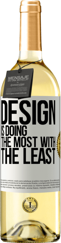 Free Shipping | White Wine WHITE Edition Design is doing the most with the least White Label. Customizable label Young wine Harvest 2023 Verdejo