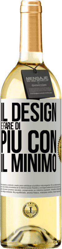 Spedizione Gratuita | Vino bianco Edizione WHITE Il design è fare di più con il minimo Etichetta Bianca. Etichetta personalizzabile Vino giovane Raccogliere 2023 Verdejo