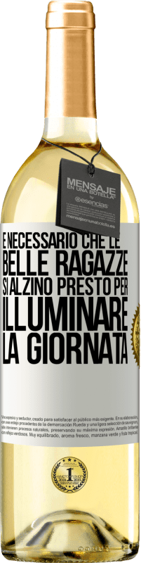 29,95 € | Vino bianco Edizione WHITE È necessario che le belle ragazze si alzino presto per illuminare la giornata Etichetta Bianca. Etichetta personalizzabile Vino giovane Raccogliere 2024 Verdejo