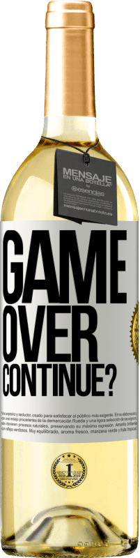 29,95 € | White Wine WHITE Edition GAME OVER. Continue? White Label. Customizable label Young wine Harvest 2024 Verdejo