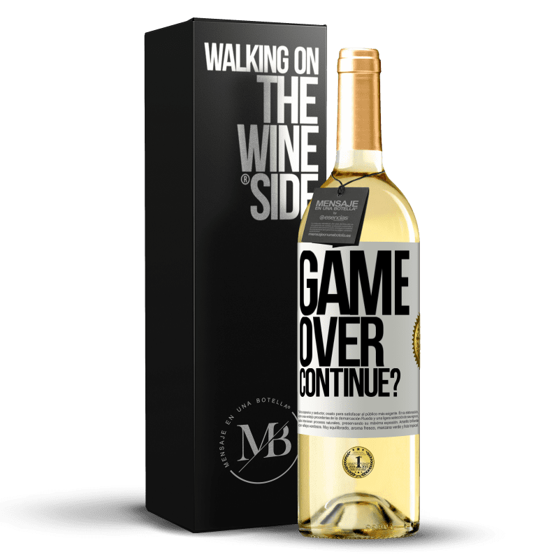 29,95 € Free Shipping | White Wine WHITE Edition GAME OVER. Continue? White Label. Customizable label Young wine Harvest 2023 Verdejo