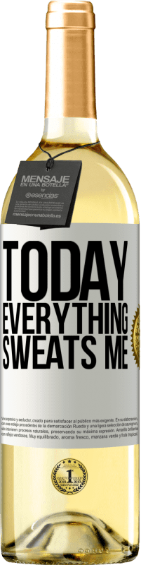 29,95 € | White Wine WHITE Edition Today everything sweats me White Label. Customizable label Young wine Harvest 2023 Verdejo