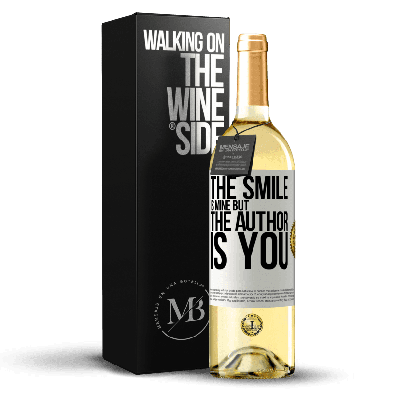 29,95 € Free Shipping | White Wine WHITE Edition The smile is mine, but the author is you White Label. Customizable label Young wine Harvest 2023 Verdejo