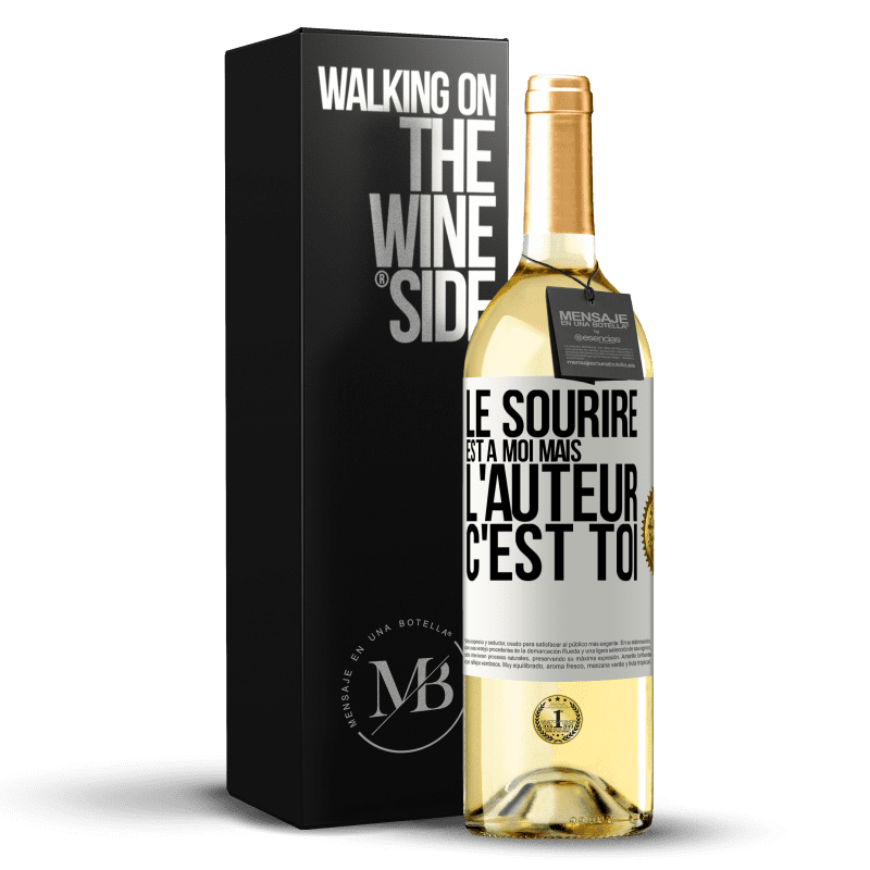 29,95 € Envoi gratuit | Vin blanc Édition WHITE Le sourire est à moi, mais l'auteur c'est toi Étiquette Blanche. Étiquette personnalisable Vin jeune Récolte 2023 Verdejo