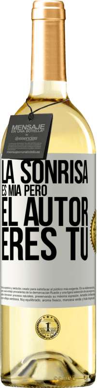 29,95 € | Vino Blanco Edición WHITE La sonrisa es mía, pero el autor eres tú Etiqueta Blanca. Etiqueta personalizable Vino joven Cosecha 2025 Verdejo
