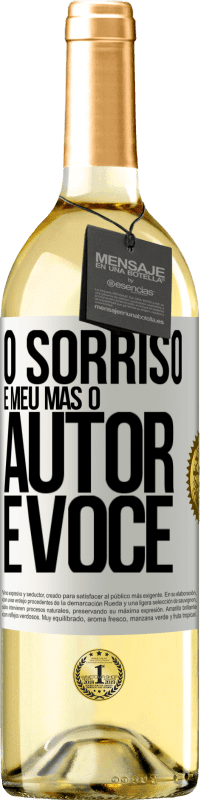 29,95 € | Vinho branco Edição WHITE O sorriso é meu, mas o autor é você Etiqueta Branca. Etiqueta personalizável Vinho jovem Colheita 2024 Verdejo