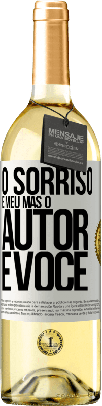 29,95 € | Vinho branco Edição WHITE O sorriso é meu, mas o autor é você Etiqueta Branca. Etiqueta personalizável Vinho jovem Colheita 2025 Verdejo