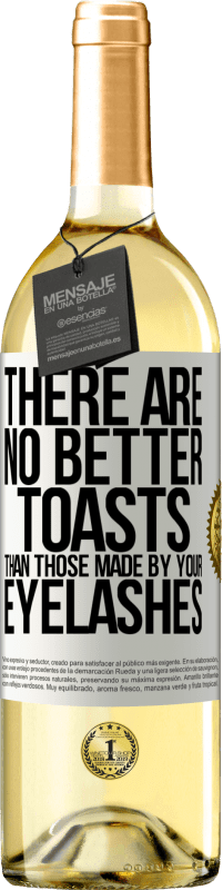 29,95 € 免费送货 | 白葡萄酒 WHITE版 没有比您的睫毛更好的敬酒了 白标. 可自定义的标签 青年酒 收成 2025 Verdejo