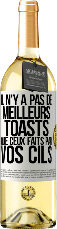 29,95 € | Vin blanc Édition WHITE Il n'y a pas de meilleurs toasts que ceux faits par vos cils Étiquette Blanche. Étiquette personnalisable Vin jeune Récolte 2024 Verdejo