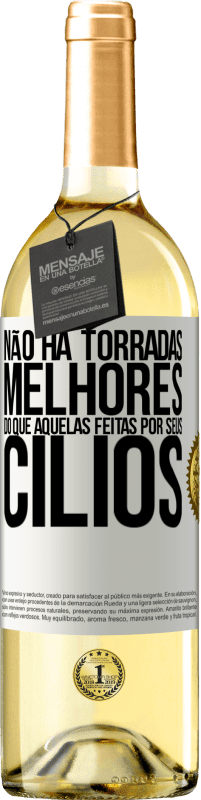 29,95 € | Vinho branco Edição WHITE Não há torradas melhores do que aquelas feitas por seus cílios Etiqueta Branca. Etiqueta personalizável Vinho jovem Colheita 2024 Verdejo