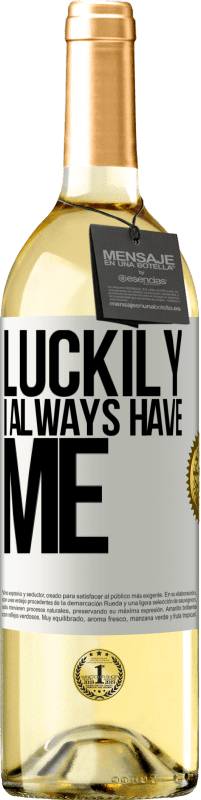 Free Shipping | White Wine WHITE Edition Luckily I always have me White Label. Customizable label Young wine Harvest 2023 Verdejo