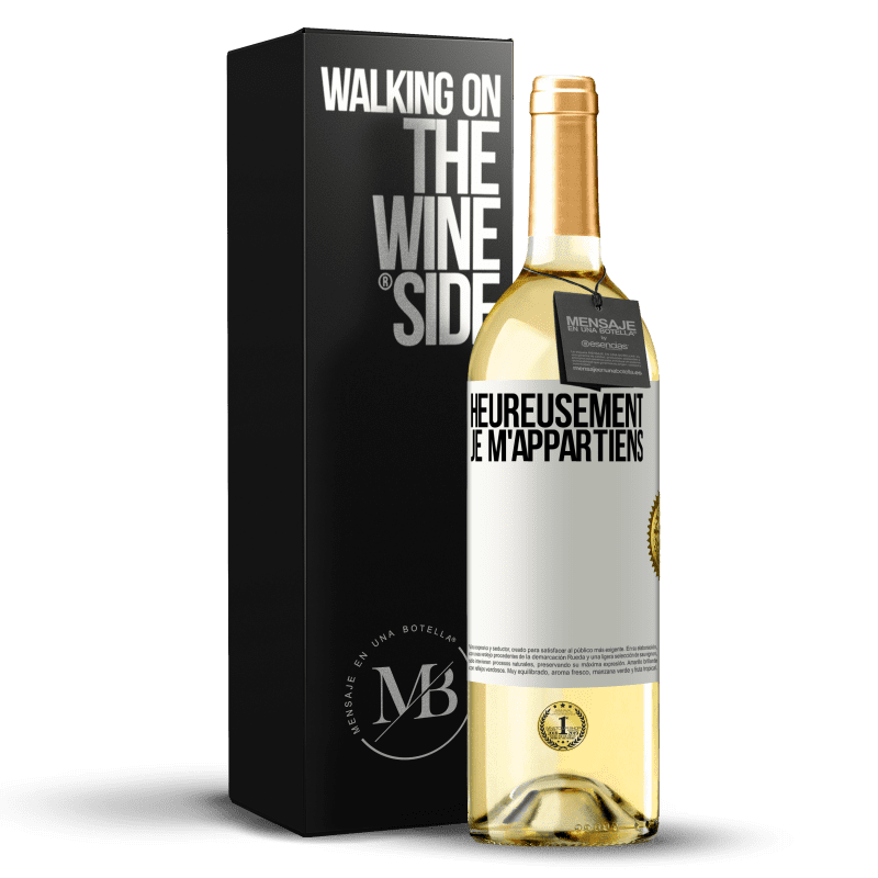 29,95 € Envoi gratuit | Vin blanc Édition WHITE Heureusement, je m'appartiens Étiquette Blanche. Étiquette personnalisable Vin jeune Récolte 2023 Verdejo