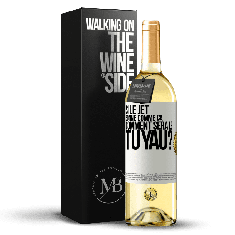 29,95 € Envoi gratuit | Vin blanc Édition WHITE Si le jet sonne comme ça, comment sera le tuyau? Étiquette Blanche. Étiquette personnalisable Vin jeune Récolte 2023 Verdejo