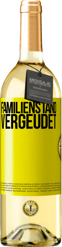 29,95 € | Weißwein WHITE Ausgabe Familienstand: vergeudet Gelbes Etikett. Anpassbares Etikett Junger Wein Ernte 2024 Verdejo