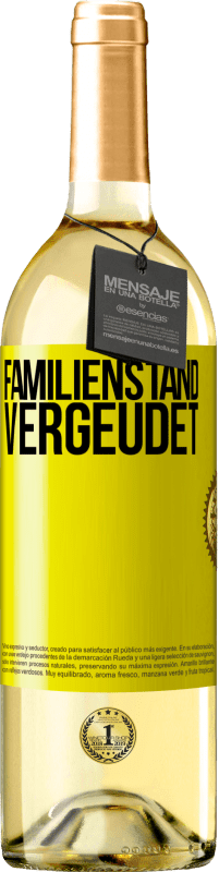 29,95 € | Weißwein WHITE Ausgabe Familienstand: vergeudet Gelbes Etikett. Anpassbares Etikett Junger Wein Ernte 2025 Verdejo