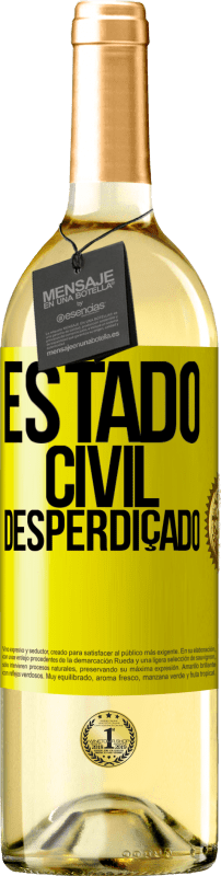 29,95 € | Vinho branco Edição WHITE Estado civil: desperdiçado Etiqueta Amarela. Etiqueta personalizável Vinho jovem Colheita 2025 Verdejo
