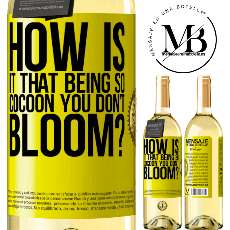 29,95 € Free Shipping | White Wine WHITE Edition how is it that being so cocoon you don't bloom? Yellow Label. Customizable label Young wine Harvest 2024 Verdejo