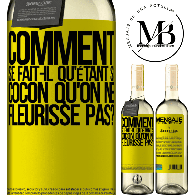«comment se fait-il qu'étant si cocon qu'on ne fleurisse pas?» Édition WHITE