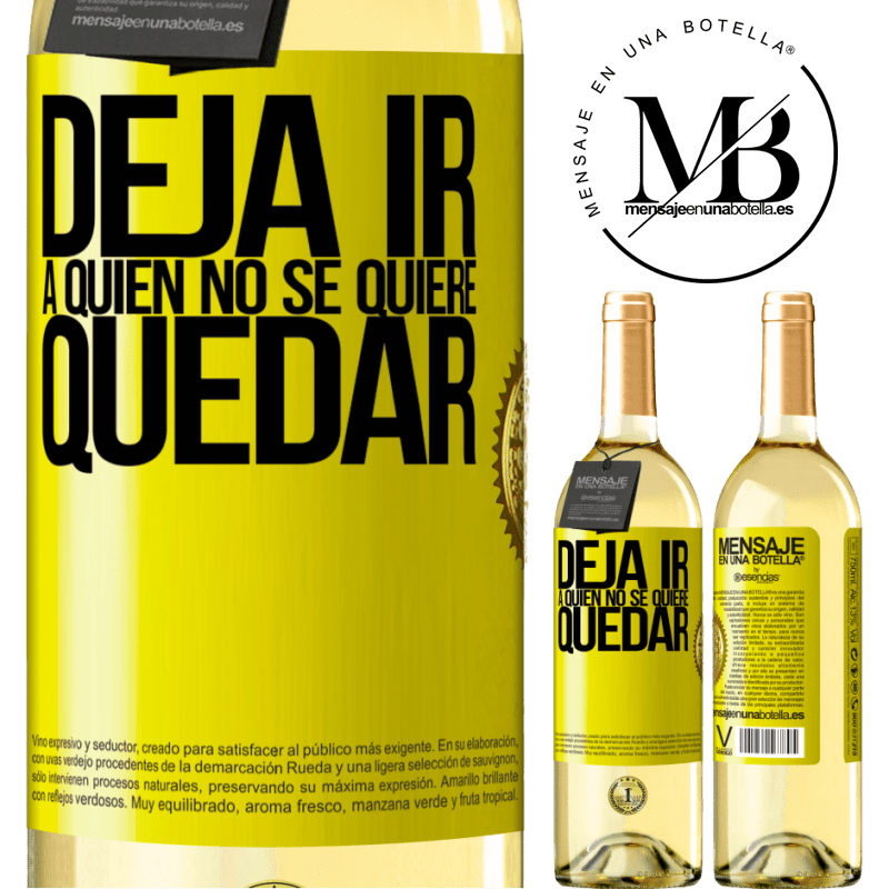 29,95 € Envoi gratuit | Vin blanc Édition WHITE Lâchez qui ne veut pas rester Étiquette Jaune. Étiquette personnalisable Vin jeune Récolte 2022 Verdejo