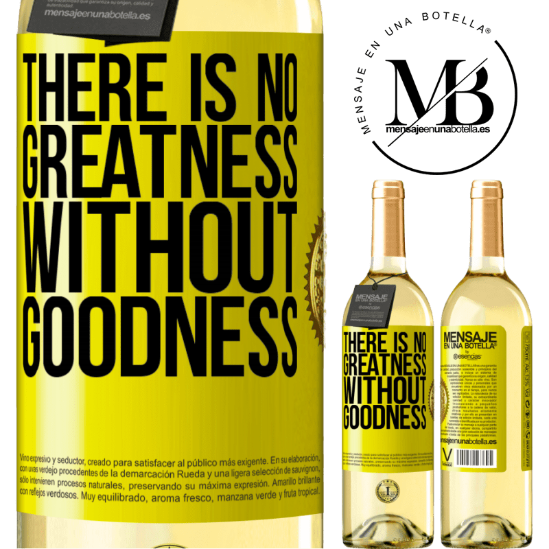 29,95 € Free Shipping | White Wine WHITE Edition There is no greatness without goodness Yellow Label. Customizable label Young wine Harvest 2022 Verdejo