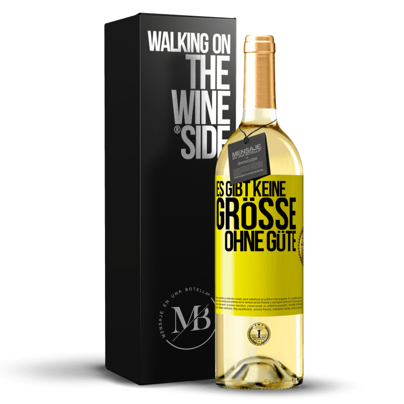 29,95 € Kostenloser Versand | Weißwein WHITE Ausgabe Es gibt keine Größe ohne Güte Gelbes Etikett. Anpassbares Etikett Junger Wein Ernte 2025 Verdejo