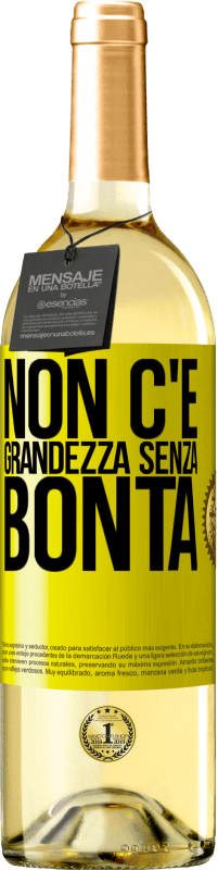 Spedizione Gratuita | Vino bianco Edizione WHITE Non c'è grandezza senza bontà Etichetta Gialla. Etichetta personalizzabile Vino giovane Raccogliere 2023 Verdejo