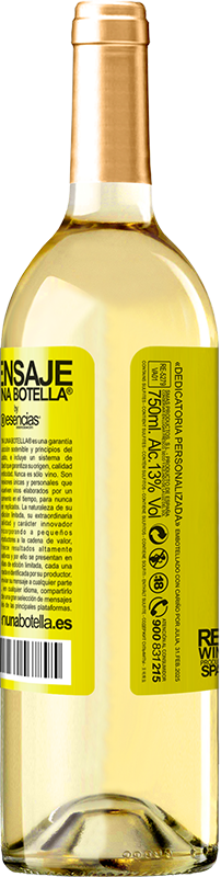 29,95 € | Vinho branco Edição WHITE O triste não é ir ao cemitério, mas ficar Etiqueta Amarela. Etiqueta personalizável Vinho jovem Colheita 2024 Verdejo