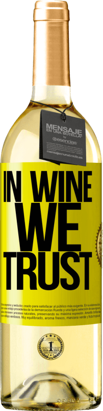 29,95 € | Weißwein WHITE Ausgabe in wine we trust Gelbes Etikett. Anpassbares Etikett Junger Wein Ernte 2024 Verdejo