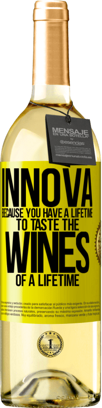 29,95 € | Белое вино Издание WHITE Иннова, потому что у вас есть жизнь, чтобы попробовать вина на всю жизнь Желтая этикетка. Настраиваемая этикетка Молодое вино Урожай 2023 Verdejo