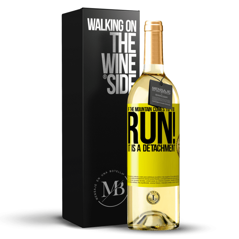 29,95 € Free Shipping | White Wine WHITE Edition If the mountain comes to you ... Run! It is a detachment Yellow Label. Customizable label Young wine Harvest 2023 Verdejo