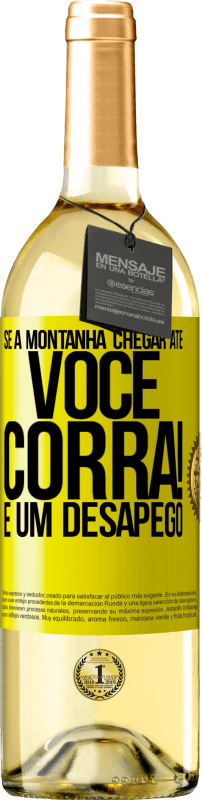 29,95 € | Vinho branco Edição WHITE Se a montanha chegar até você ... Corra! É um desapego Etiqueta Amarela. Etiqueta personalizável Vinho jovem Colheita 2024 Verdejo